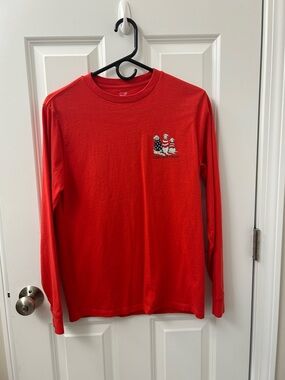 Vineyard Vines Red Crewneck Tee  Dog Logo Men’s XS like New